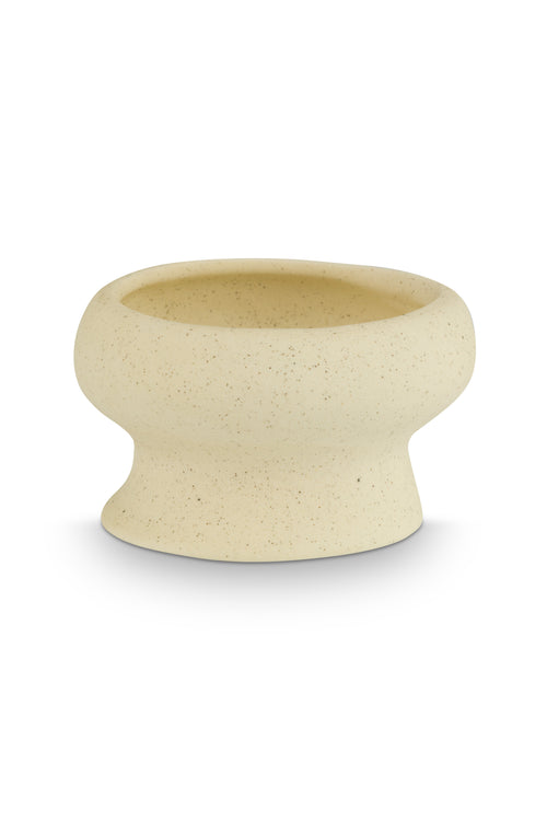 vtwonen - Waxinelichthouders Organic - Keramiek - Naturel - 9 x 5.5 cm - Set van 2