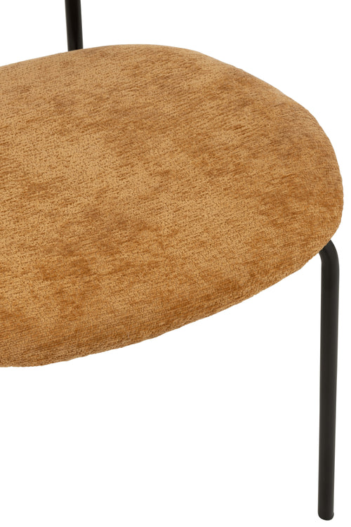 J-Line stoel - textiel/metaal - oker - vtwonen shop