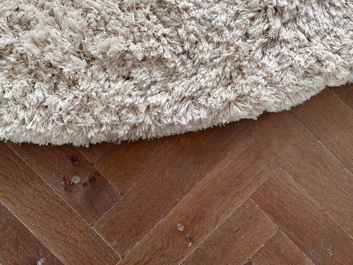 Interieur05 vloerkleed Pilo - hoogpolig - ivoorwit - Ø160 cm
