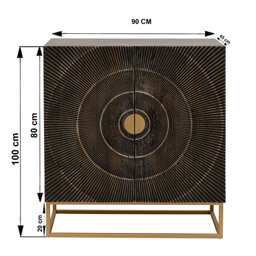 Kare Design Dressoir Madeira 2 deuren zwart