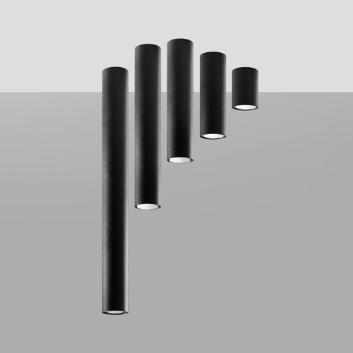 Sollux Lighting Plafondlamp LAGOS 40 zwart - 6x6x40cm