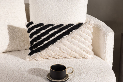 Rebellenclub Kussen Napa - Zwart/Wit - vtwonen shop