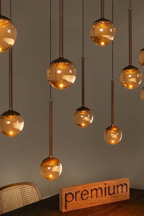 Lucide hanglamp CALINA - Geïntegreerde LED - Koffie - vtwonen shop