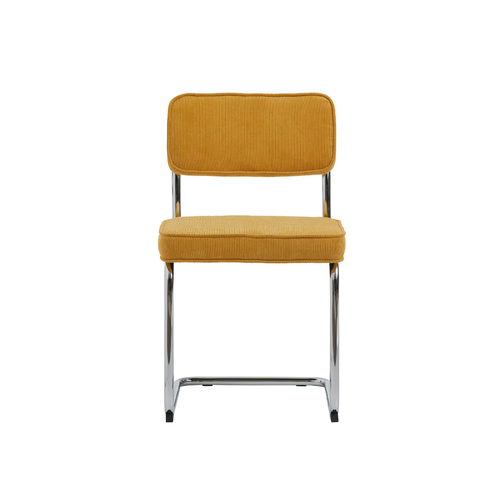 Rebellenclub Eetkamerstoel Luxor - Set van 4 - Geel RibstofÊ - vtwonen shop