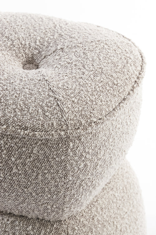 Light & Living poef LEYLA - Ø40x46cm - bruin - vtwonen shop