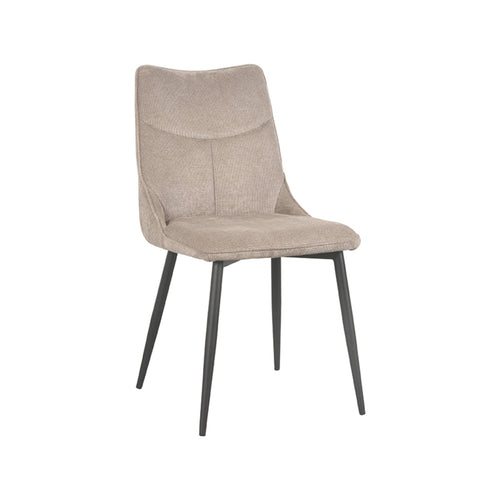 LABEL51 Eetkamerstoel Riv - Grijs - Zithoogte 46cm - Set van 2