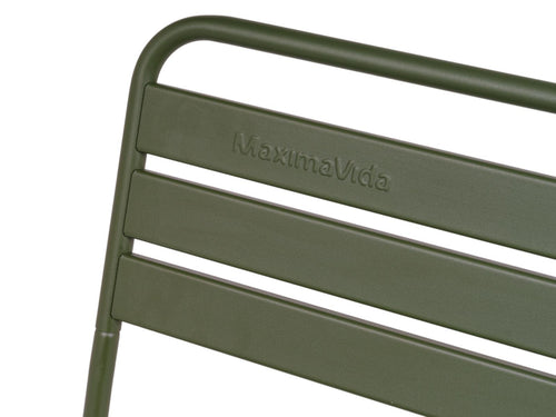 MaximaVida metalen tuinbank Max 120 cm olijfgroen