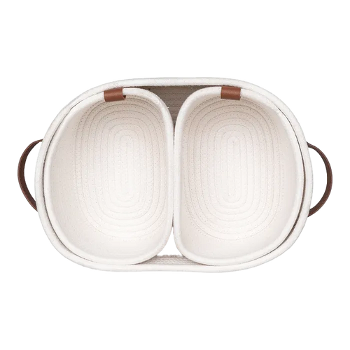 Artichok Jalesa katoenen manden wit - set van 3