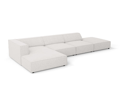 Cosmopolitan Design linker hoekbank Arendal 5-zits, chenille, lichtgrijs - 166x341x70cm