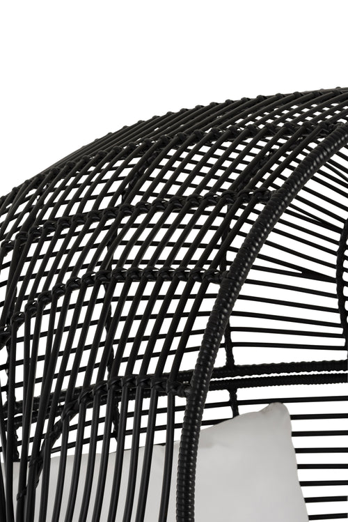 J-Line loungestoel Ovaal - staal - zwart - vtwonen shop