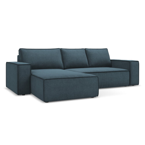 LaMiaSofa hoekbank links Livorno - textuurstof - jeans - 290x185x82