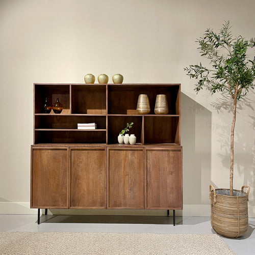 Livingfurn kabinetkast Elan - 180x150x45 cm - mangohout