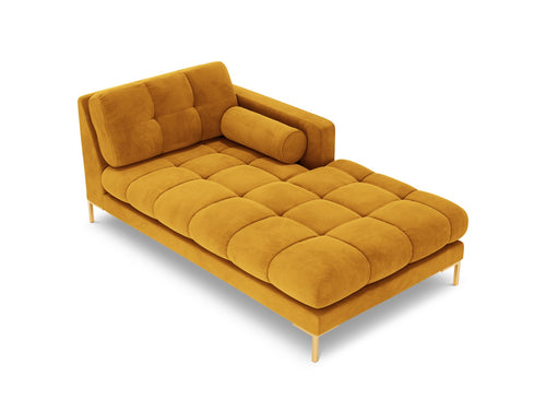 Cosmopolitan Design rechter chaise longue Bali flueel, geel - 185x102x75cm