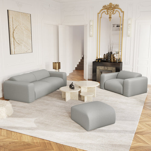 Sia Home - Zitzak MYRA - kruisbinding lichtgrijs 75cm