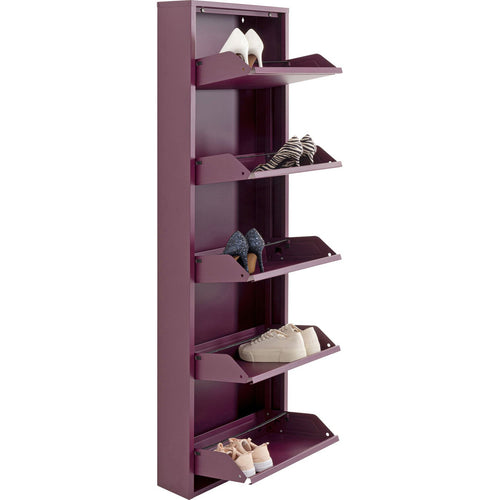 Kare Design Schoenenkast Caruso paars 5 laden