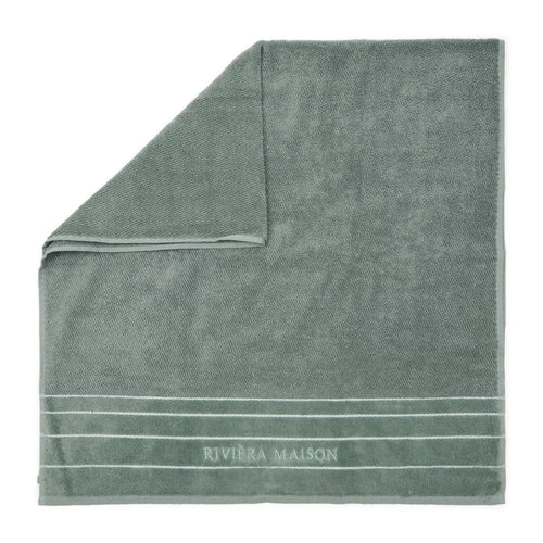 Rivièra Maison RM Elegant Towel moss 140x70 - Katoen - Moss Green - vtwonen shop