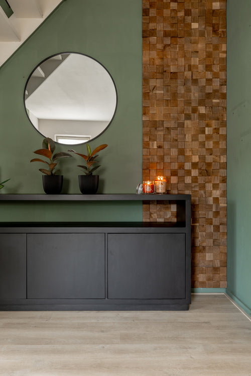 Giga Meubel Dressoir Luxurious - Zwart Mangohout - 180x40x85cm - vtwonen shop