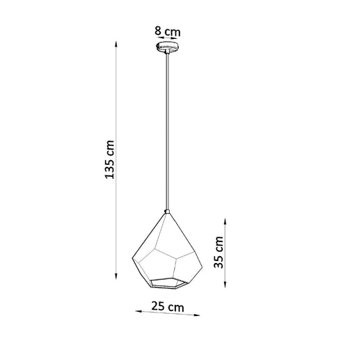 Sollux Lighting Keramische hanglamp PAVLUS - 25x25x135cm
