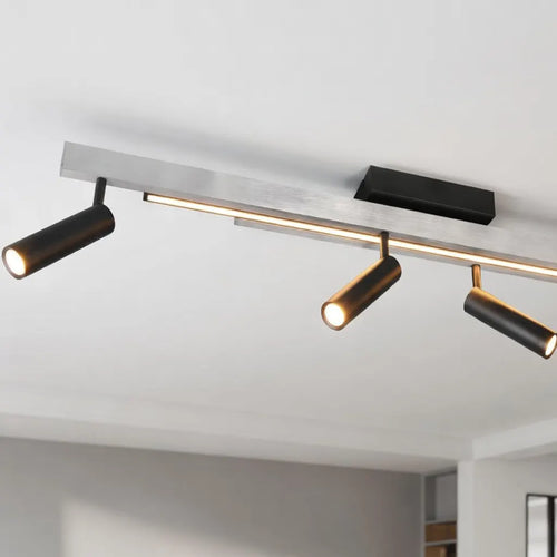 Trio Leuchten plafondlamp Zeno - 4 lichts -  133  x 8.5   cm - aluminium