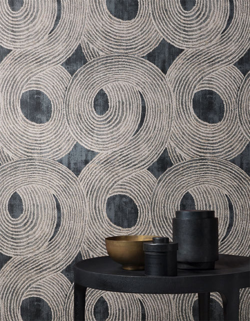 Masureel behang grafisch motief zwart - 53 cm x 10.05 m - 630855 - vtwonen shop