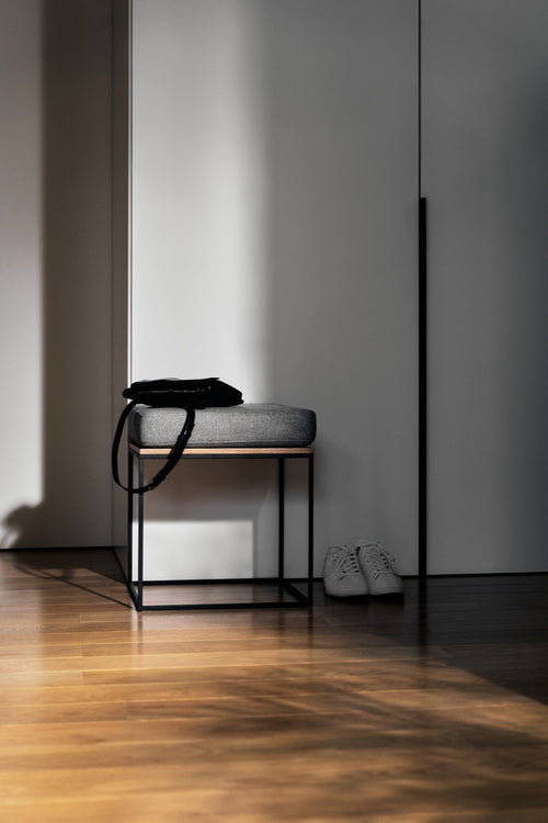 noo.ma FEO Poef - Oak / Universal Grey Wool