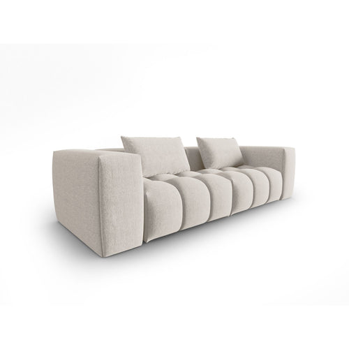 Cosmopolitan Design - Modulaire bank Verona 3-zits, structurele stof beige - 85x230x70cm