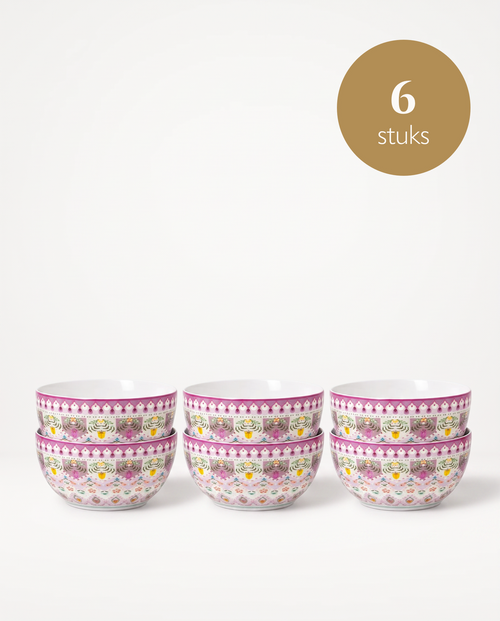 Pip Studio - Kleine Schalen - Lily & Lotus - Moon Delight Multi - Lila - 12 cm - Set van 6