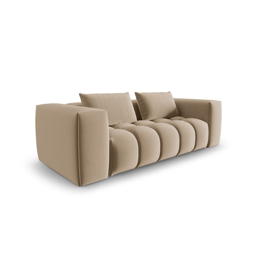 Cosmopolitan Design - Modulaire bank Verona 3-zits, flueel zand - 85x200x70cm