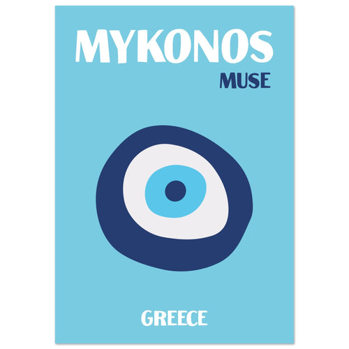 Artfulprints  Griekenland - Mykonos   poster A4 21x29.7 cm - vtwonen shop