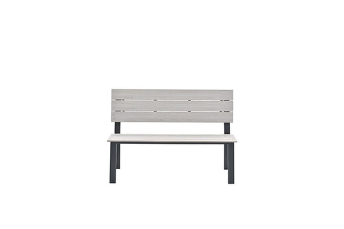 Jondal parkbank - carbon black - light teak Vironwood - L125 cm