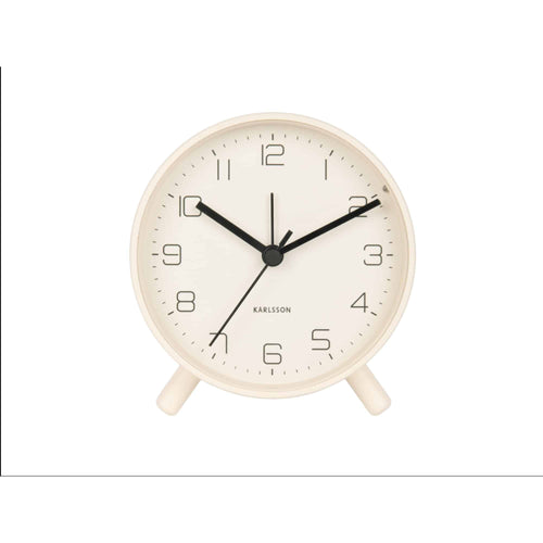 Karlsson wekker Lofty - wit - Ø11cm