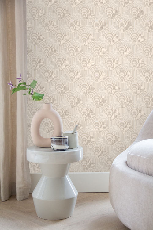 ESTAhome behang 3D-motief beige - 50 x 900 cm - 131100