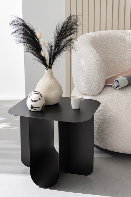 J-Line bijzettafel Vierkant - metaal - zwart - vtwonen shop