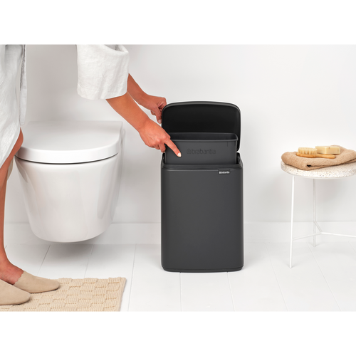 Brabantia Prullenbak Bo - 12 L - mineral infinite grey - vtwonen shop