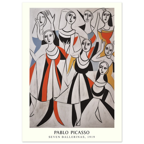 Artfulprints  Pablo Picasso - Seven ballerinas   poster 50x70 cm - vtwonen shop