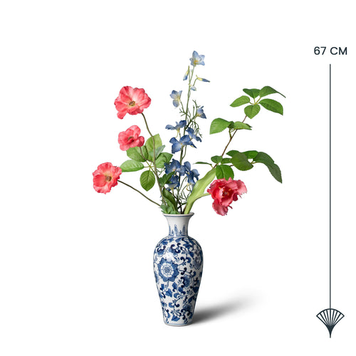 Madame Fleurie zijden boeket Cécile - Eclectic style - met vaas - vtwonen shop