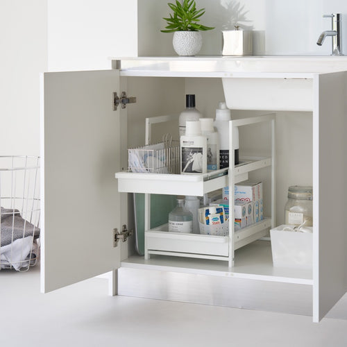 Yamazaki Keukenkast Organizer - 2 niveaus - Tower - Wit - vtwonen shop