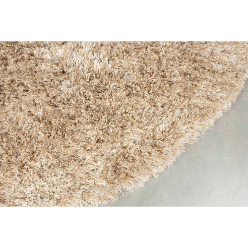 Dutchbone Hairy Vloerkleed Rond 200 cm Beige