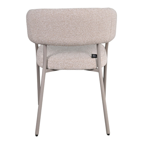DÉJA Living Eetkamerstoel Malilla - Beige Stof - Set van 2
