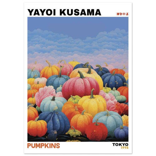 Artfulprints Poster Yayoi Kusama - Pumpkins   - 50x70 cm - Meerkleurig