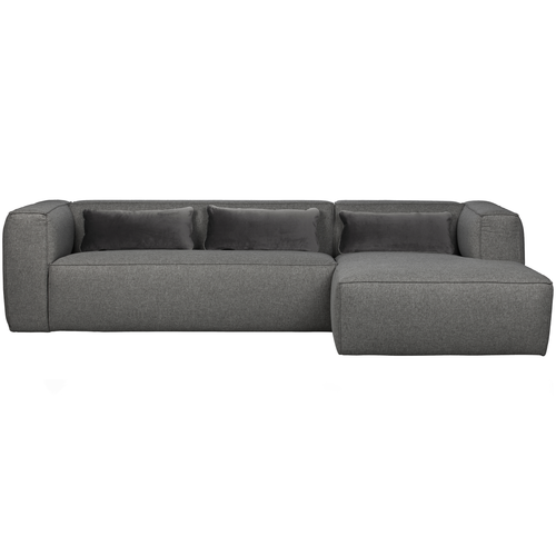 WOOOD chaise longue rechts Bean - Polyester - Mid Grey - vtwonen shop