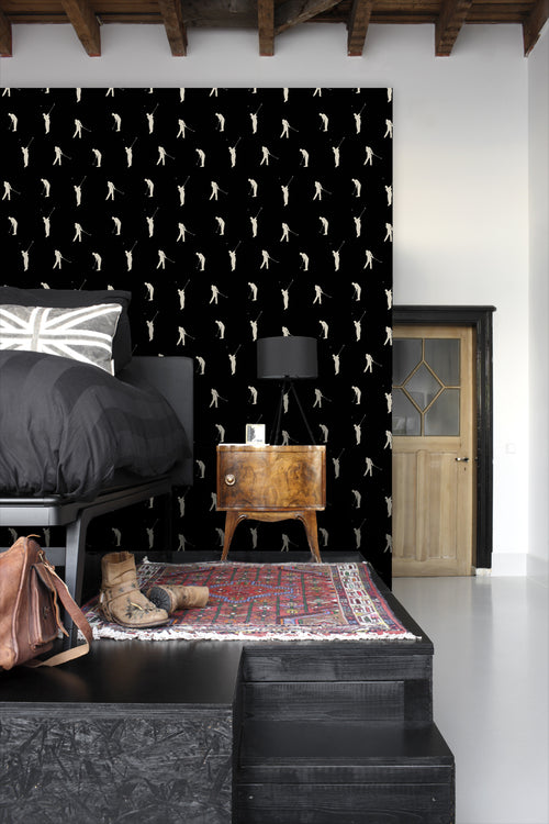 ESTAhome behang golfspelers zwart - 53 cm x 10.05 m - 115643