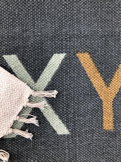 AFK Living vloerkleed Alphabet - voor kinderen - Katoen - 100 x 150 cm