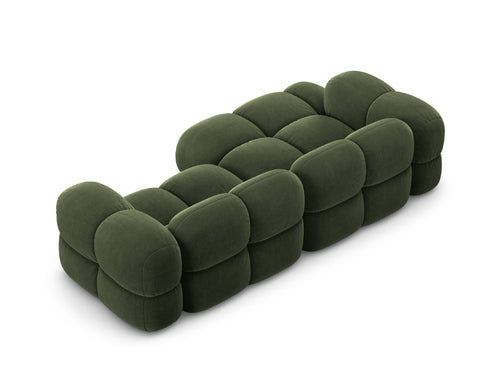 Cosmopolitan Design linker hoekbank Loretto 3-zits, flueel groente - 147x250x68cm