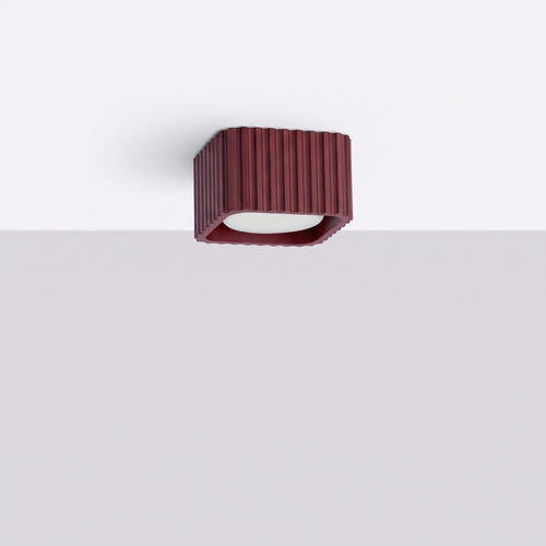 Sollux Lighting Plafondlamp RIFF 1 bordeaux Gx53 - 10x10x6cm