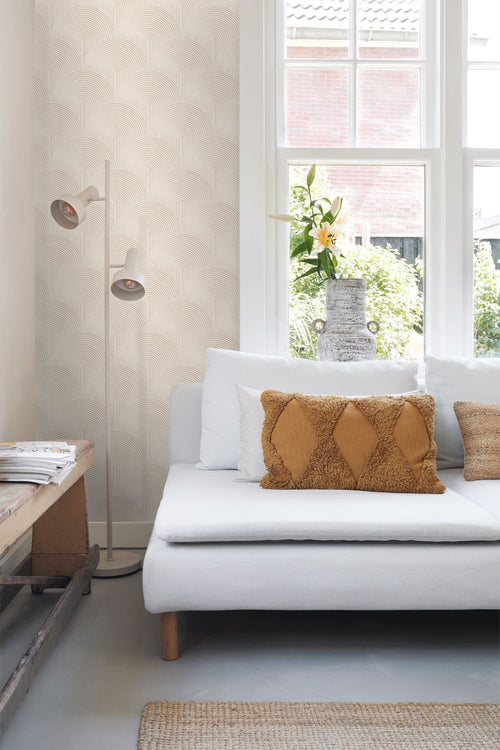 ESTAhome behang 3D-motief beige - 50 x 900 cm - 131100