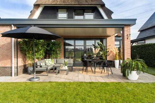 Hartman Tuinstoel Jill Rondo - Zwart Kunststof - Set Van 2 - vtwonen shop