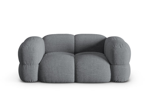 Cosmopolitan Design Bank Loretto 2-zits, structurele stof grijs - 100x180x68cm