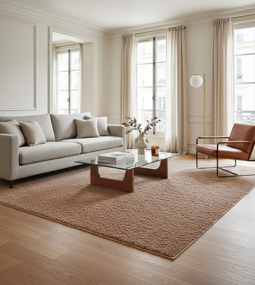 AFK Living vloerkleed Plain - zeer zacht - kastanje - 160x230 cm