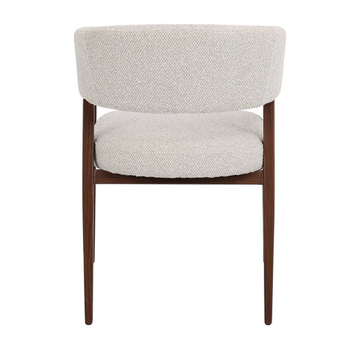 DÉJA Living Eetkamerstoel Fureso - Beige/Walnoot - Set van 2